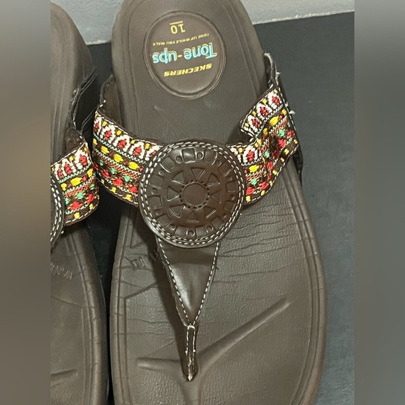 Women’s Skechers Brown Tone‎ Ups Sandal Size 10 Tone Up While You Walk - Picture 6 of 7